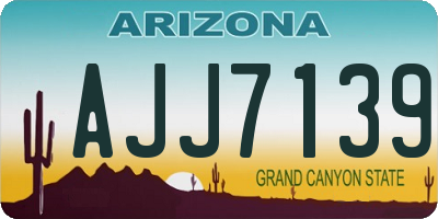 AZ license plate AJJ7139