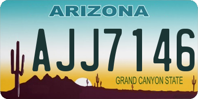 AZ license plate AJJ7146