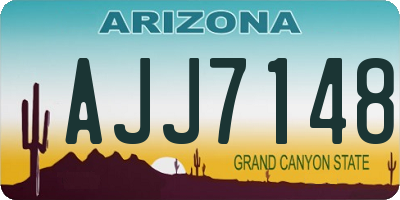 AZ license plate AJJ7148