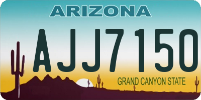 AZ license plate AJJ7150