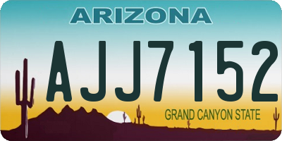 AZ license plate AJJ7152