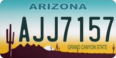 AZ license plate AJJ7157