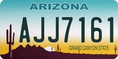 AZ license plate AJJ7161