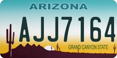 AZ license plate AJJ7164