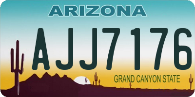 AZ license plate AJJ7176