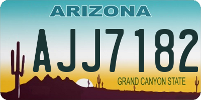 AZ license plate AJJ7182