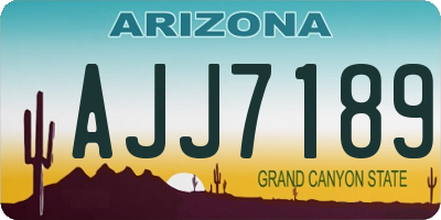 AZ license plate AJJ7189