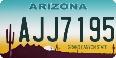 AZ license plate AJJ7195