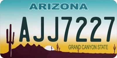 AZ license plate AJJ7227