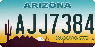 AZ license plate AJJ7384