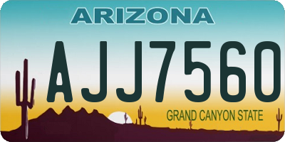 AZ license plate AJJ7560