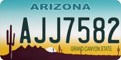 AZ license plate AJJ7582