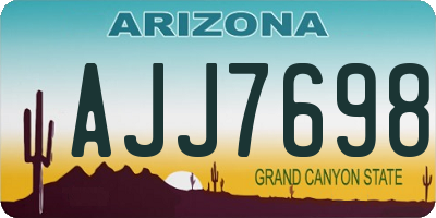 AZ license plate AJJ7698