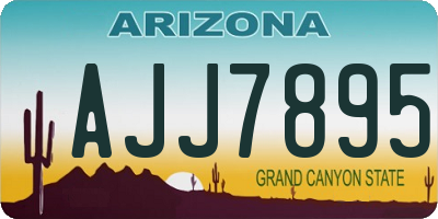 AZ license plate AJJ7895