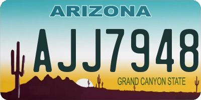 AZ license plate AJJ7948