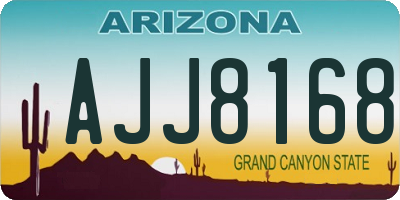 AZ license plate AJJ8168