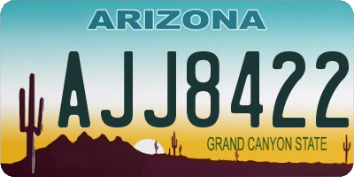 AZ license plate AJJ8422