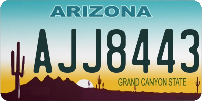 AZ license plate AJJ8443
