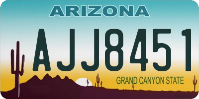 AZ license plate AJJ8451