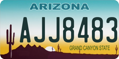 AZ license plate AJJ8483