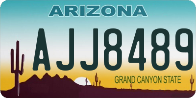 AZ license plate AJJ8489