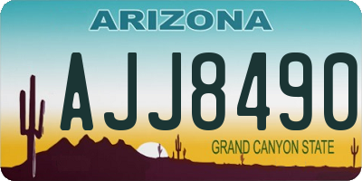 AZ license plate AJJ8490