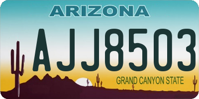 AZ license plate AJJ8503