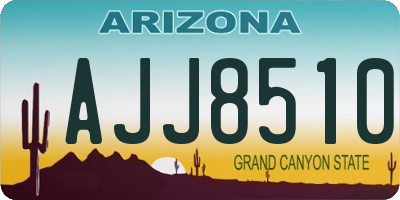 AZ license plate AJJ8510