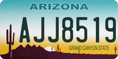 AZ license plate AJJ8519