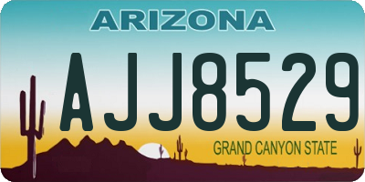 AZ license plate AJJ8529