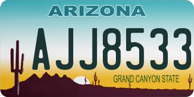 AZ license plate AJJ8533