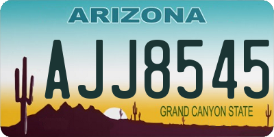 AZ license plate AJJ8545