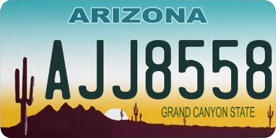 AZ license plate AJJ8558