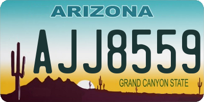 AZ license plate AJJ8559
