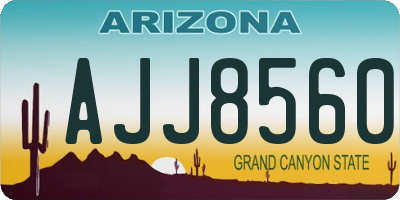 AZ license plate AJJ8560
