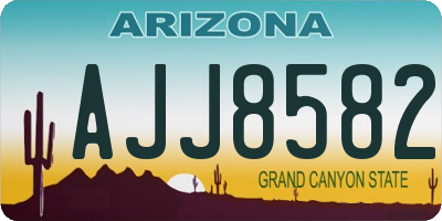 AZ license plate AJJ8582