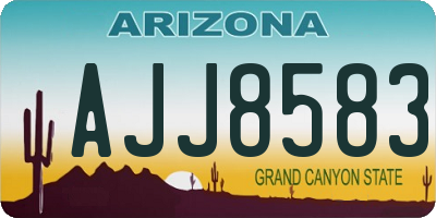 AZ license plate AJJ8583