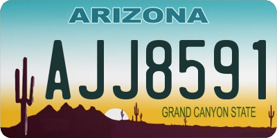 AZ license plate AJJ8591