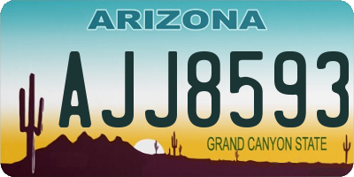AZ license plate AJJ8593