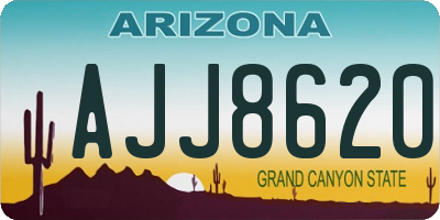 AZ license plate AJJ8620