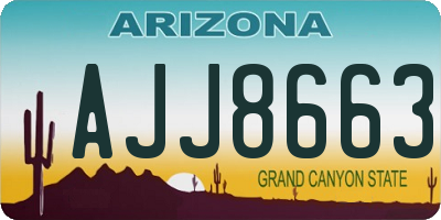 AZ license plate AJJ8663