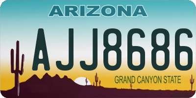AZ license plate AJJ8686