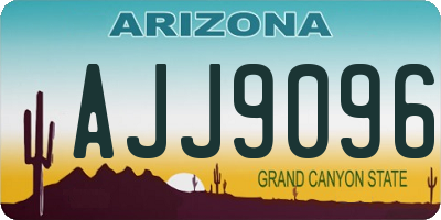 AZ license plate AJJ9096