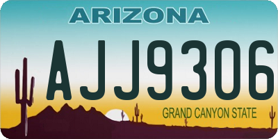 AZ license plate AJJ9306