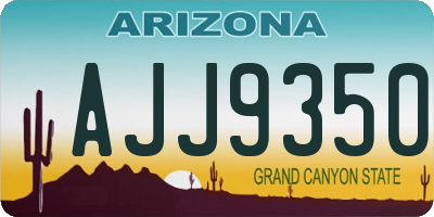 AZ license plate AJJ9350
