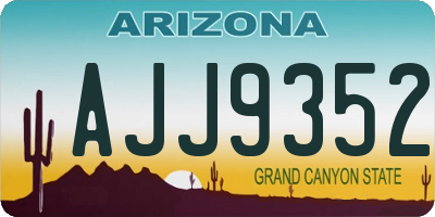 AZ license plate AJJ9352