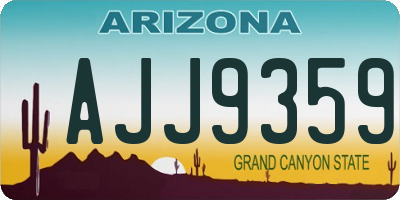 AZ license plate AJJ9359
