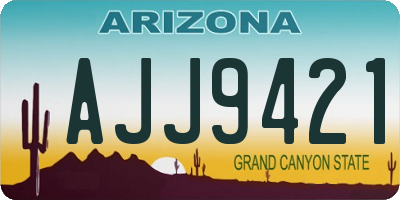 AZ license plate AJJ9421