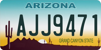 AZ license plate AJJ9471