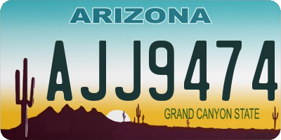AZ license plate AJJ9474